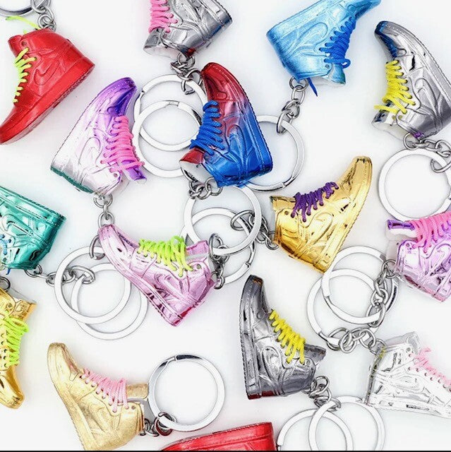 3d nike Sneaker trainer key ring Jordans metallic Mini sports shoe Gift Box High
