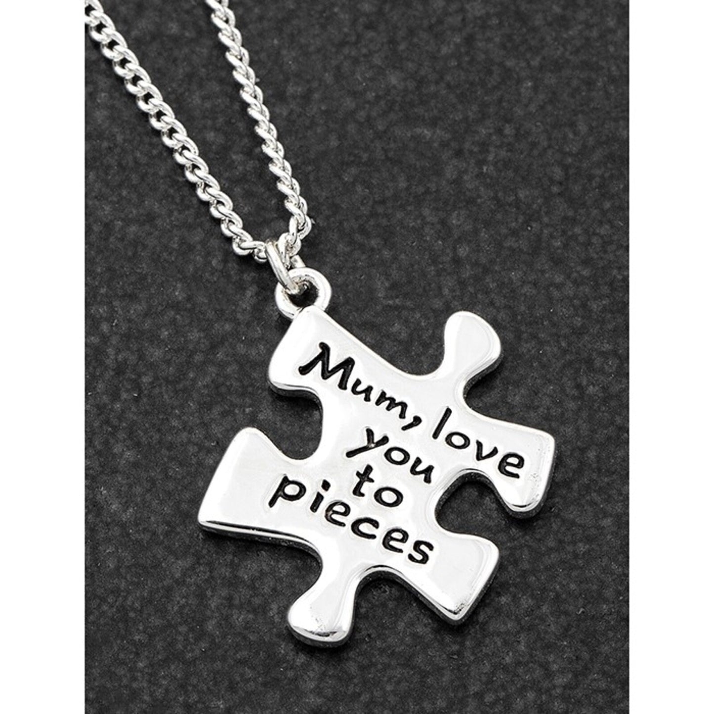 Christmas Jigsaw piece Mum Love You To Pieces necklace gift Equilibrium Chain