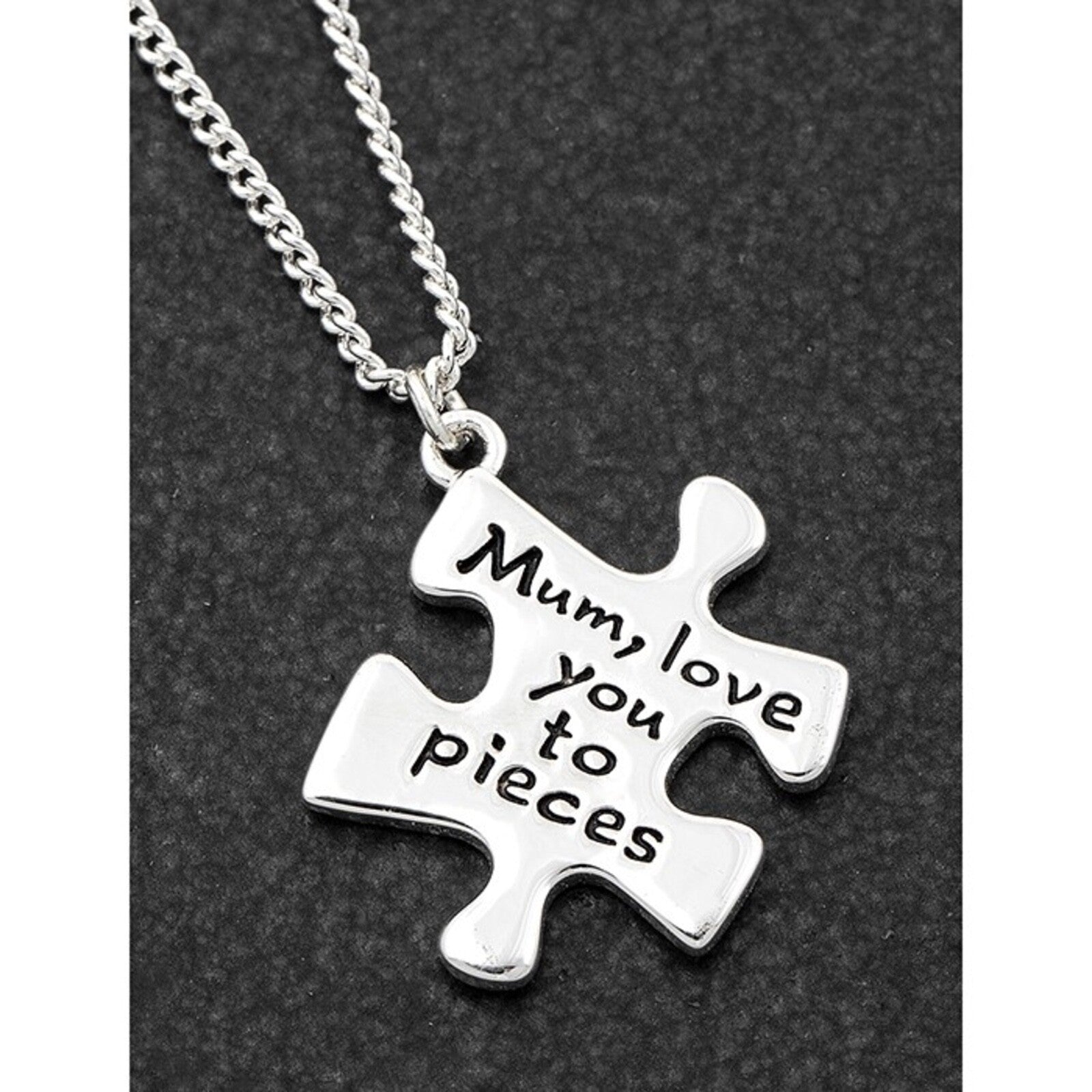 Christmas Jigsaw piece Mum Love You To Pieces necklace gift Equilibrium Chain