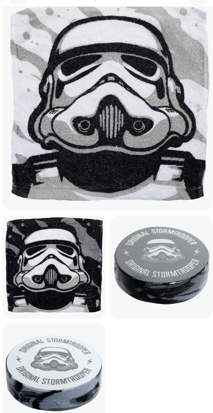 Star Wars magic flannel Storm Trooper face towel bath wash Kids Travel Gift
