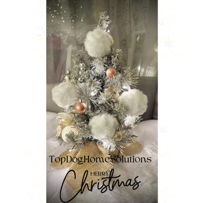4 Xmas White Fluffy Pom Pom Hanging snowball Tree Bauble Decoration Quality