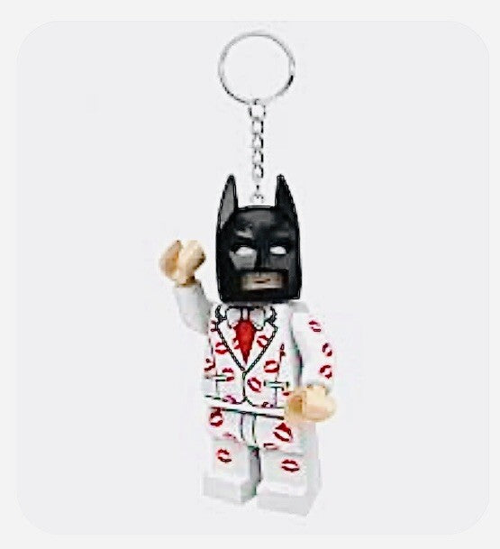 Kiss Kiss Batman Valentines Keyring 3D DC Bag Charm Car Chain Key Gift Boyfriend