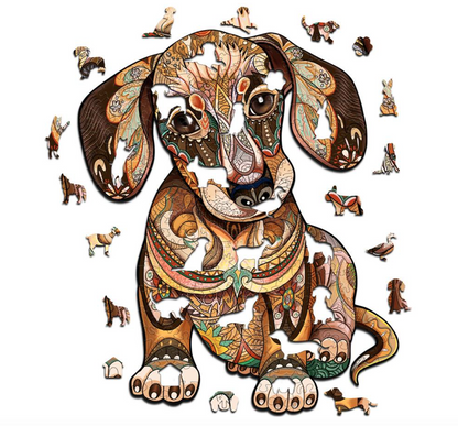 Jigsaw Wooden Sausage Dog Cat Puzzle Gift Xmas Hobby Horse Chihuahua Puppy 30cm