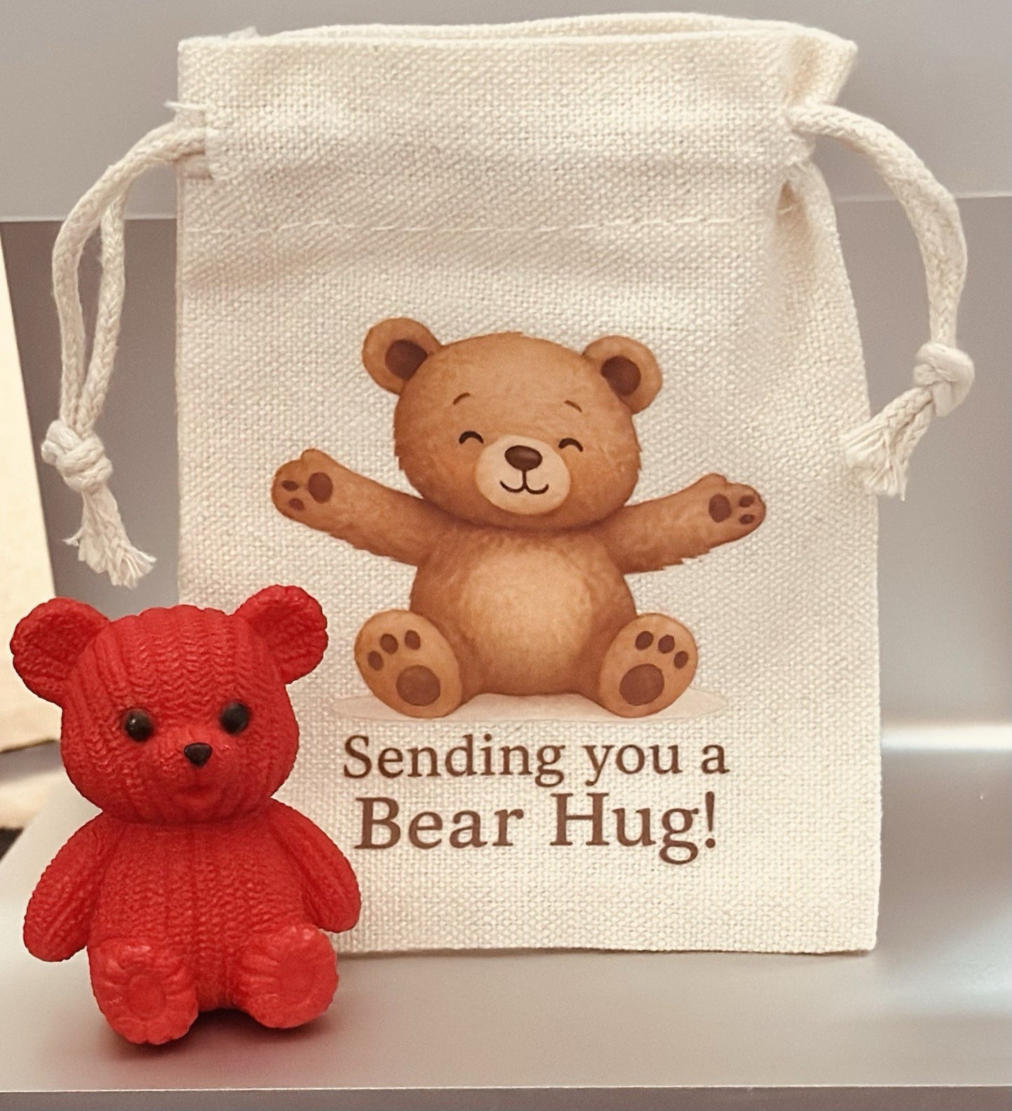 Pocket Bear Hug Teddy Worry Anxiety Gift Bag Love Good Luck Birthday positivity