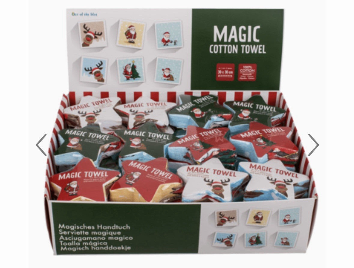 Christmas Magic Flannel Face Santa Rudolph Towel cloth Kids Bath Wash Xmas