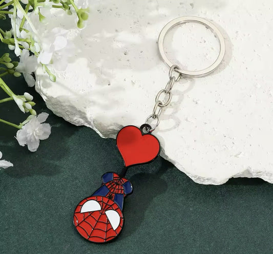 Spiderman Heart Christmad keyring Marvel Spidey & Gift Bag Charm present Love