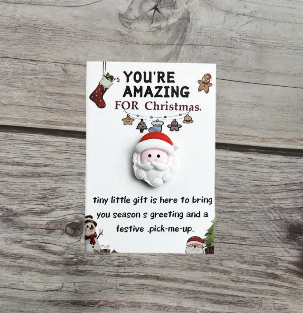 Christmas Gift Pocket Hug Your Amazing Santa Reindeer In Card Gift Secret Santa