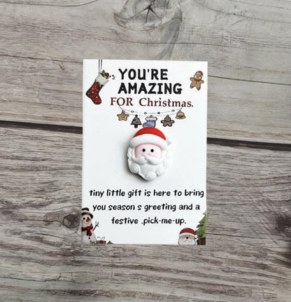 Christmas Gift Pocket Hug Your Amazing Santa Reindeer In Card Gift Secret Santa