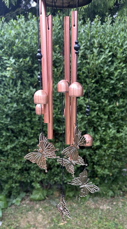 Animal Cat Dog Wind Chime Turtle Butterfly Outdoor Metal Home Patio Porch Garden