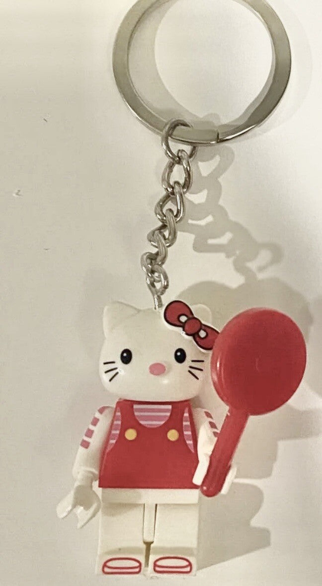 Hello Kitty Red Keyring Brick Cat Keychain Bag Charm Gift Car Key Cartoon Anime