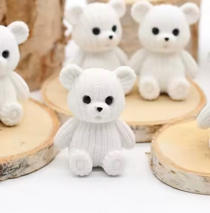 Mini Sitting Teddy Bear Figure Care Pink Brown Gift Love Cute Girlfriend Love