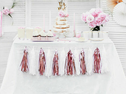Christmas party Rose Gold 14 Tassel Garland Decoration1.5m string Decoration
