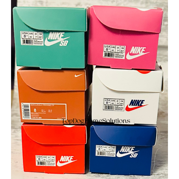 Nike Mini Trainer Sneaker Shoe Box Gift Sport Football Red White Blue Pink Green