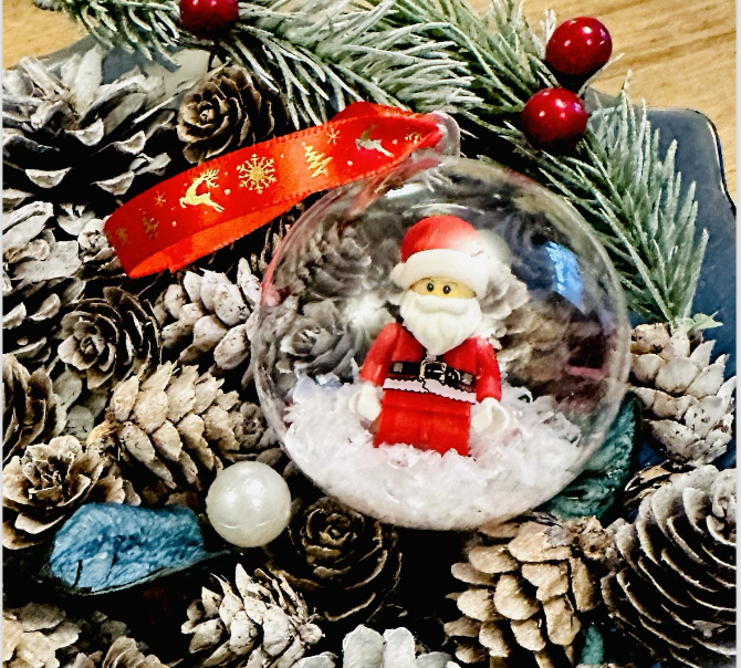 Christmas Grinch Santa Mini Figure Bauble Hanging Snowflake Tree 3D  Handmade