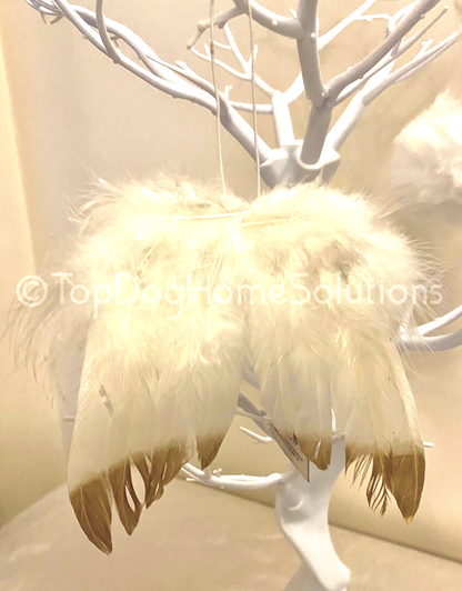 Christmas Guardian Angel Wings Feather Gift Hanging Xmas Tree Decoration
