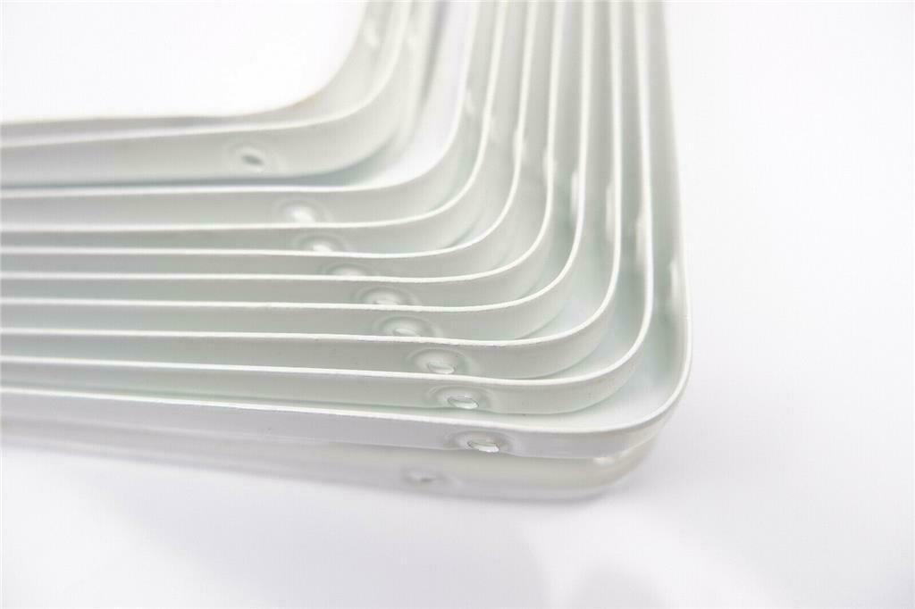 PAIR OF QUALITY LONDON BRACKETS SHELF SHELVES WHITE SUPPORT 3" 4" 10" 14" 350MM