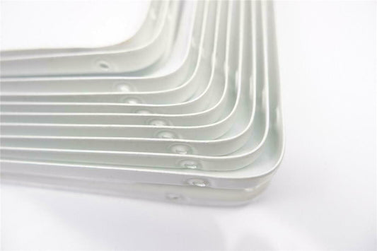 PAIR OF QUALITY LONDON BRACKETS SHELF SHELVES WHITE SUPPORT 3" 4" 10" 14" 350MM