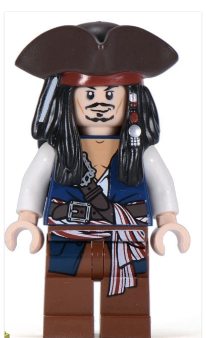 Pirate 3D Minifigure Captain Jack Sparrow Tricorn Hat POTC