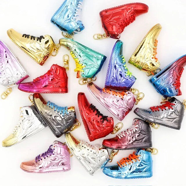 3d nike Sneaker trainer key ring Jordans metallic Mini sports shoe Gift Box High