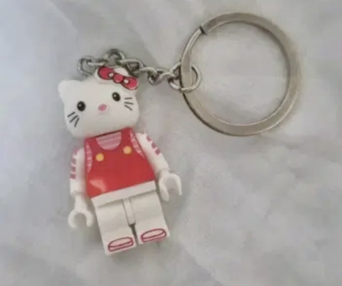 Hello Kitty Red Keyring Brick Cat Keychain Bag Charm Gift Car Key Cartoon Anime