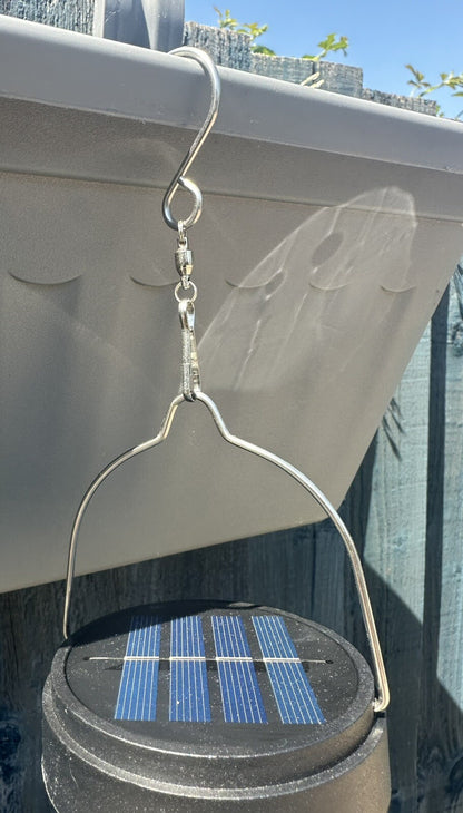 4 X Swivel S Hooks Clip Hanging Windchime Suncatcher Rotating Garden Bird Steel