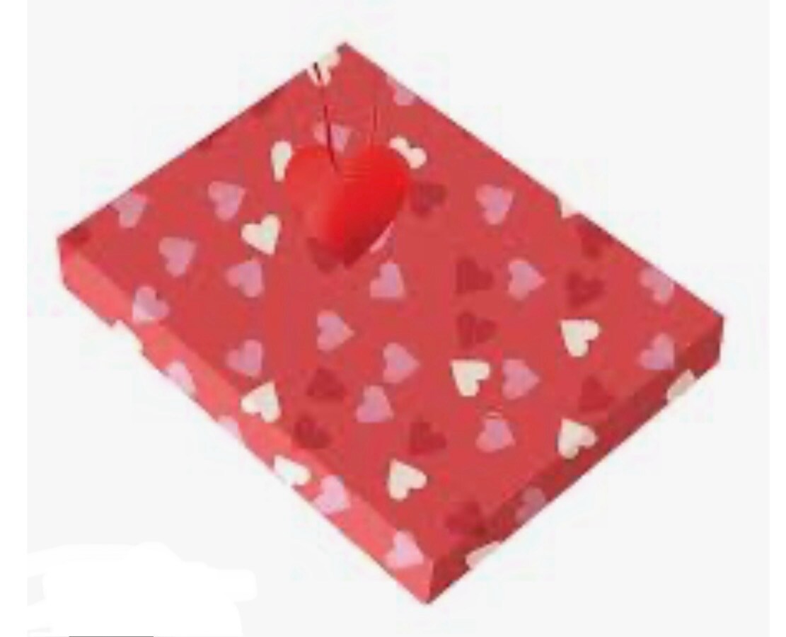 Valentines Love Gift Wrap 2 sheets Paper 2 x Tags Wrapping White Red Hearts Love