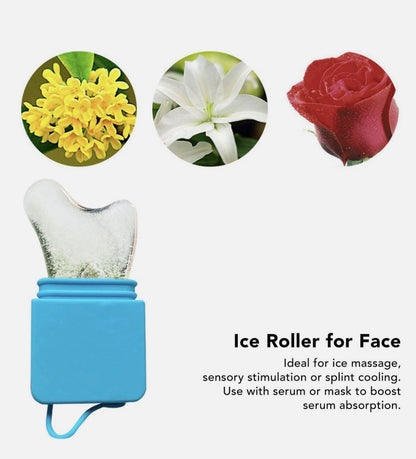Ice Face Roller Gua Sha Guasha Sculpt Depuff Cool Facial Eyes Skin Mould UK