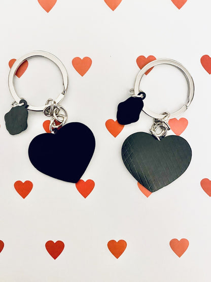Spiderman Hearts Couples matching Valentines Keyrings Car keys Gift Black Red