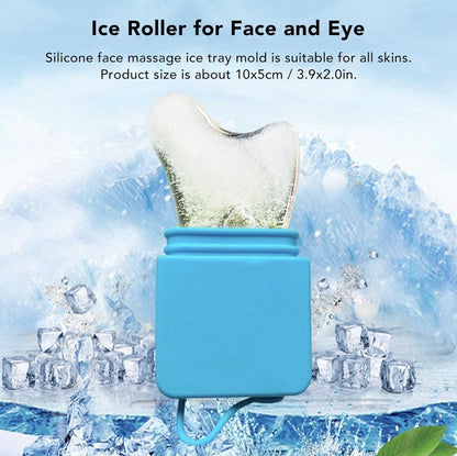 Ice Face Roller Gua Sha Guasha Sculpt Depuff Cool Facial Eyes Skin Mould UK