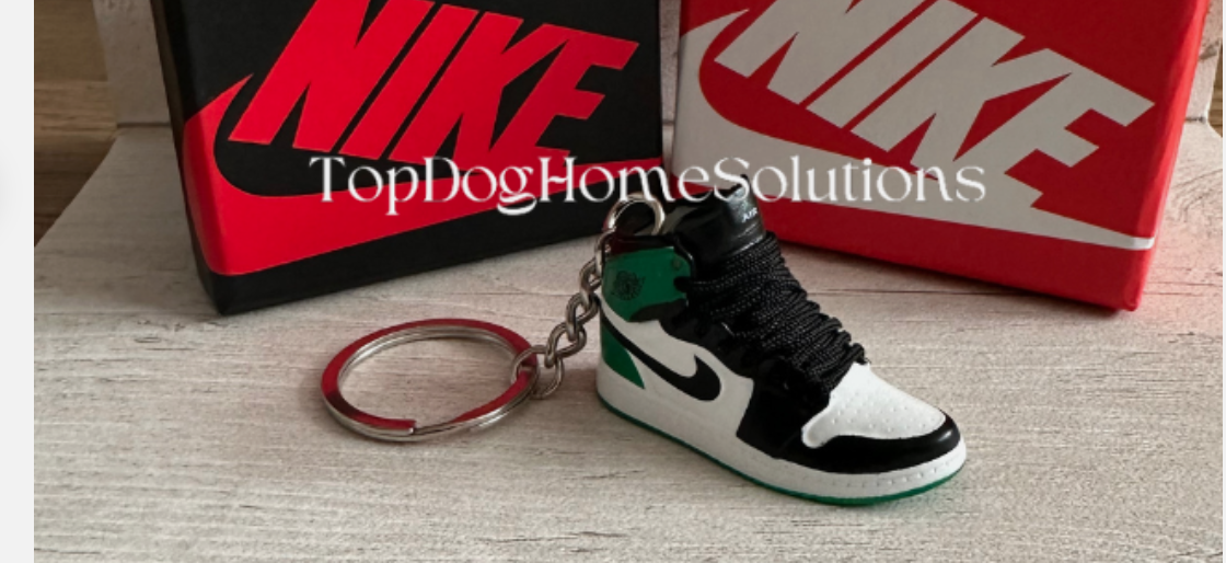 Nike trainer Sneaker keyring 3D Jordan Mini keychain sports shoe Car Key No Box.