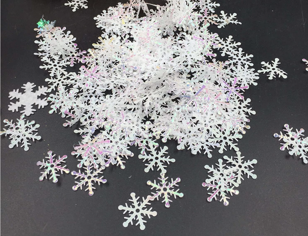 Snowflakes Christmas Confetti 20mm Table Sprinkles Party Decorations Xmas 300pcs
