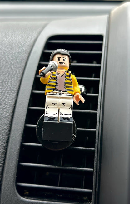 Freddie Mercury Car Air Freshener Figure Mini Clip Vent Queen Scent