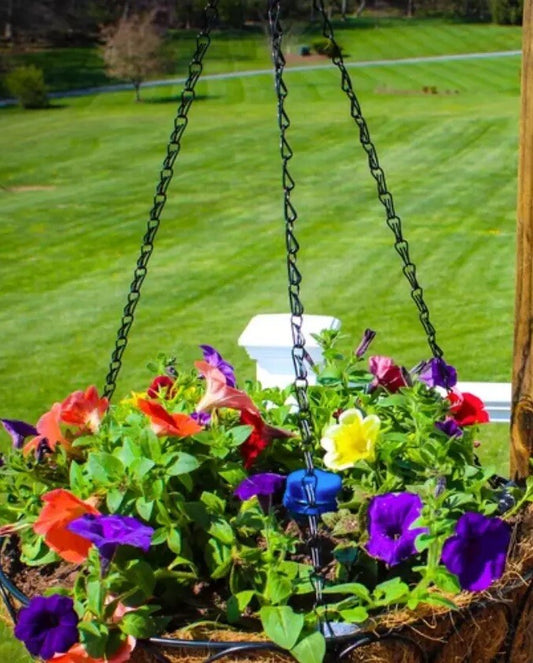 2 x Black Hanging Hook Basket Chains 21”Inch 53.4 cms Strong Garden Flowers 9kg
