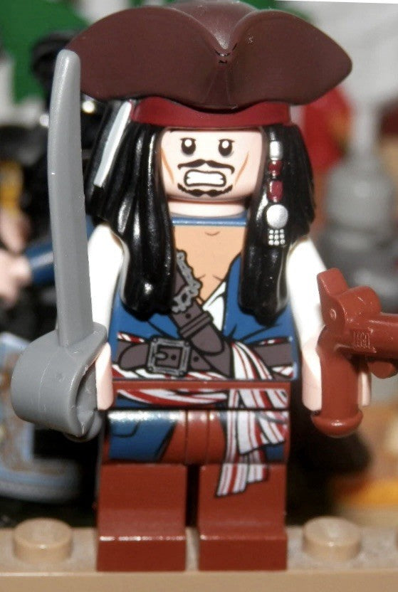 Pirate 3D Minifigure Captain Jack Sparrow Tricorn Hat POTC