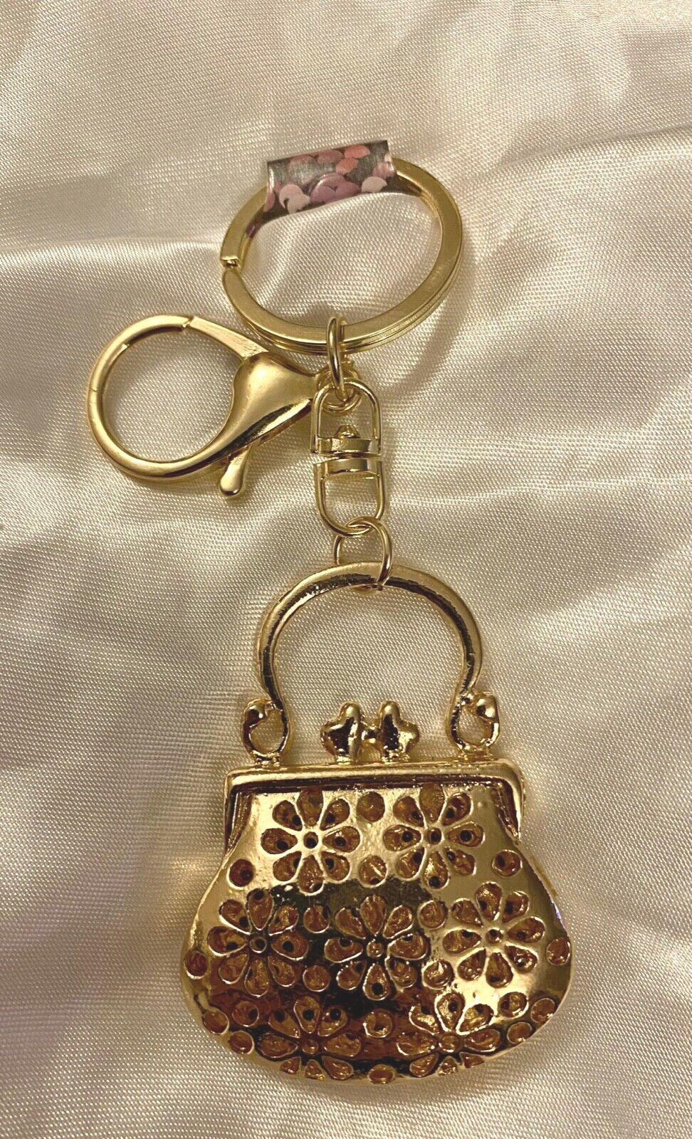 Handbag crystal keyring red blue diamond bag diamanté charm Rhinestone bling