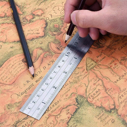 6'' 12" & METAL RULE STEEL RULER 150 300 mm cm engineering IMPERIAL INCHES