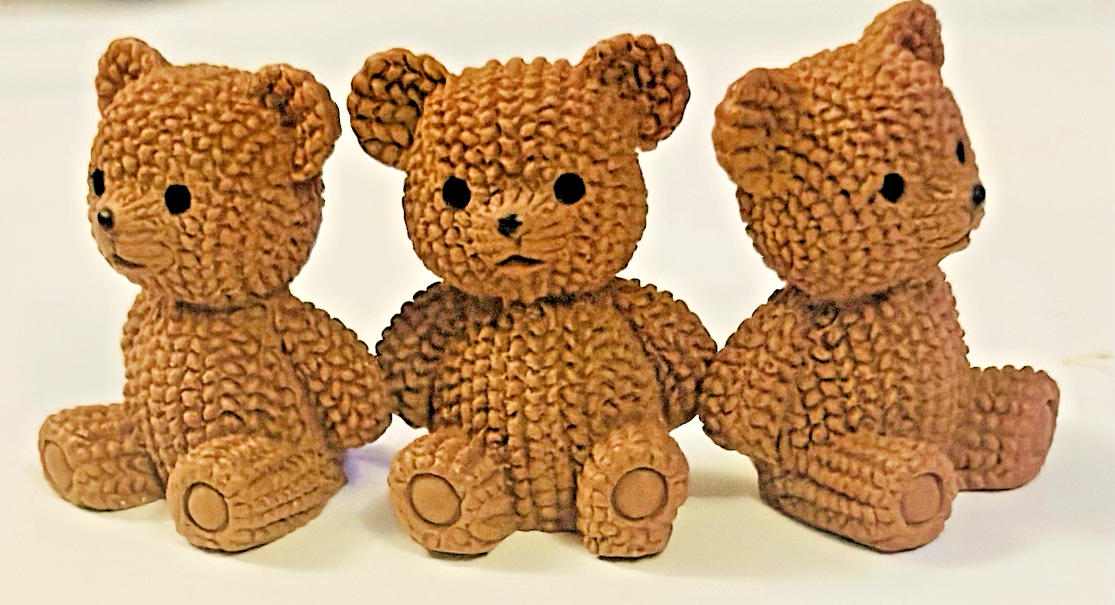 Mini Sitting Teddy Bear Figure Care Pink Brown Gift Love Cute Girlfriend Love