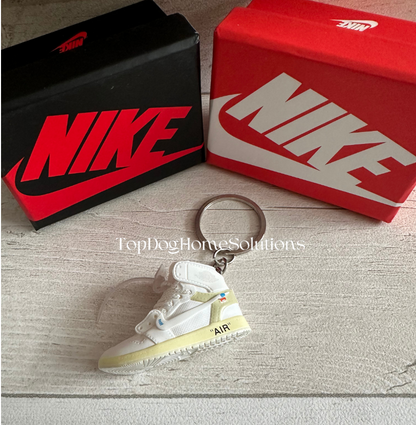 Mini Nike Keyring Sneakers 🔥3D Jordan 1 keychain Trainer Sports Shoe & gift box