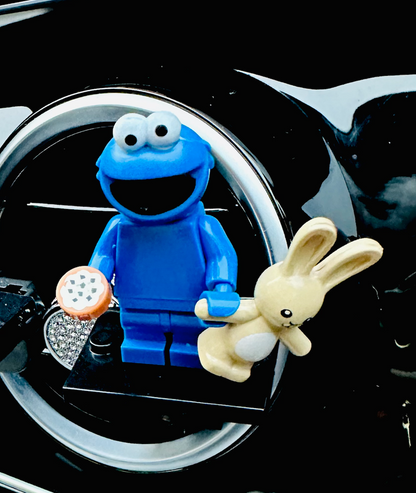 Cookie Monster Elmo Car Air Freshener Mini Figure Clip Vent Scent Gift Sesame St