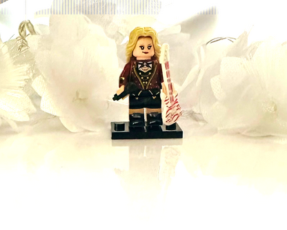 Cute Taylor Inspired 3D Mini Figure On Stand Eras Gift Cake Topper Brick