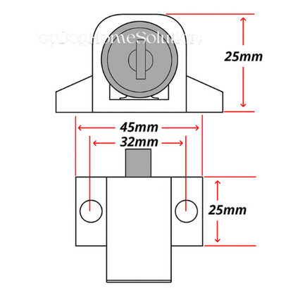 Skylight window Lock Roof Security Attic Loft Dead Bolt Push Key Locking UPVC