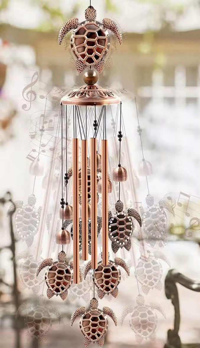 Animal Cat Dog Wind Chime Turtle Butterfly Outdoor Metal Home Patio Porch Garden