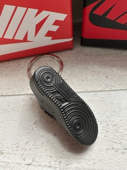 Nike Air Force 1 3D Trainer sneaker Keyring Black shoe Gift Box Christmas key