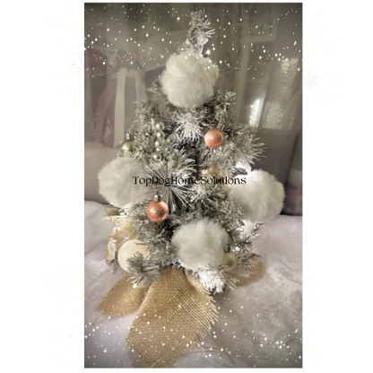 4 Xmas White Fluffy Pom Pom Hanging snowball Tree Bauble Decoration Quality