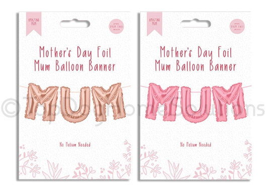 Mother's Day Foil Balloon Self Inflating Banner Party Decoration Balloons Mum