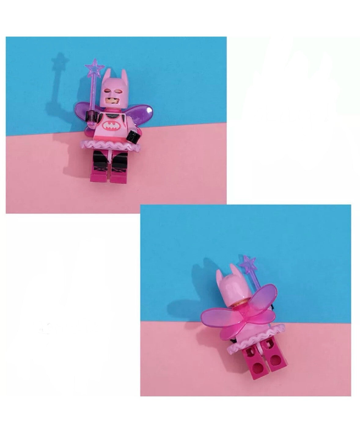 Batman Valentines 2 Couples Keyring Pink Batgirl DC Bag Charm Car Chain Key Gift