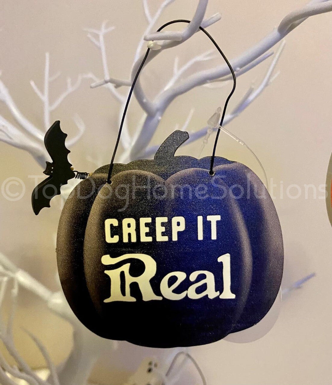 Funny Halloween Sign Hanging Decoration Pumpkin Ghost Bat Rustic Humour joke