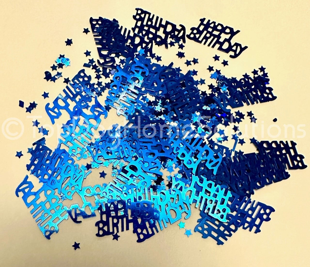 Happy Birthday table confetti scatter Party Blue Pink Gold silver celebrate