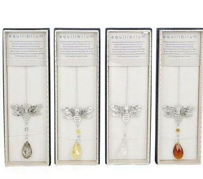 3D Garden Bumble Bee Suncatcher window hanging Spiritual crystal glass Gift box