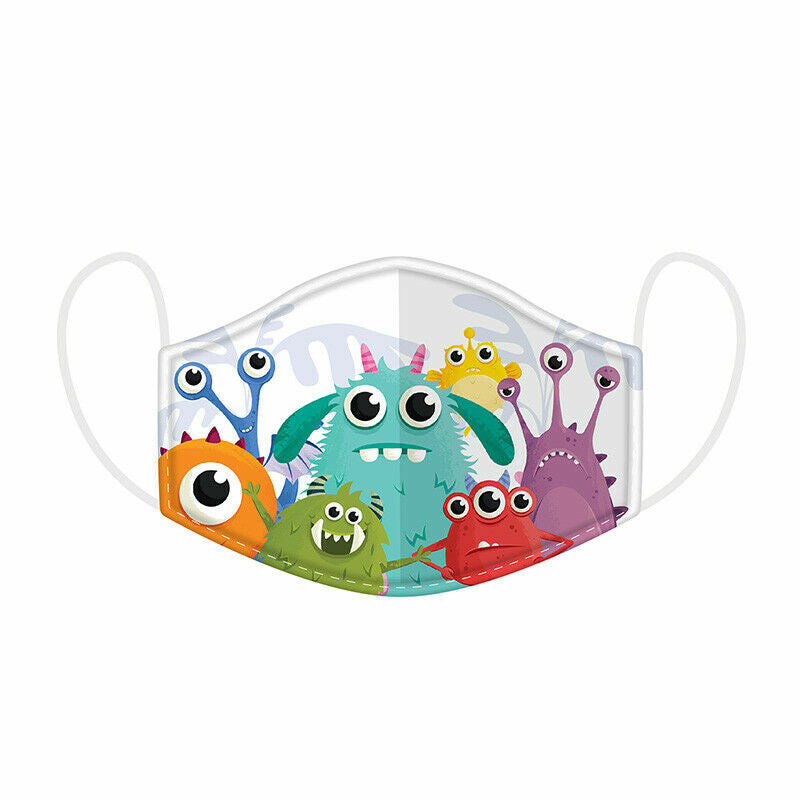 Kids Face Mask Dinosaur Monster Washable Protective Reusable space rainbow sea